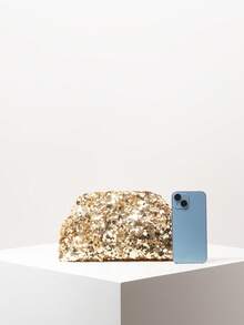 Sequin Clutch Bag, Glitter Purse, Party Bag, Bridal Shower Bag, Wedding Accessory, Elegant Ladies Handbag, Wedding Supplies (Pattern Random)