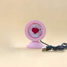 1PC Small Atmosphere USB Wall Charger, Pink Heart & Red Heart & 16-Color Sunset LED Bedroom Decor Projection Lamp,Sunset Dusk Light, USB Port Room Decoration Holiday Gifts