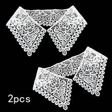 Elegant White Hollowed-Out Floral Lace Collar - DIY Dress & Shirt Decoration, Delicate Long Lace Accessory For Dresses, Blouses, Jackets - Versatile Fashion Embellishment, Laces For Clothes, Blouse Decoration, Intricate Pattern, Fine Craftsmanship, Vintage Style Lovers