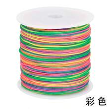 50m/Rollo Cuerda de joyería colorida, material de nailon - Pulsera DIY, collar, cuerda de joyería de cuentas hecha a mano, grosor de 1mm - un paquete - Ver 8