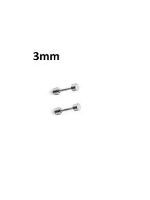 1 件不锈钢圆盘杠铃耳环，男女通用，适合日常佩戴