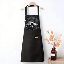 1 Piece Heavy-Duty Apron - Black With Striking White Lettering, Easy-To-Clean Polyester Apron, Suitable For Home Kitchens, Restaurants, Food Trucks, Professional Chefs - Ideal For Cooking, Baking, And Catering - Durable And Washable Apron, Suitable For Chefs And Home Cooks, Baking Accessories, Stylish Kitchen Attire, High-Quality Materials, Restaurant Staff - AZX0001 - 查看 6
