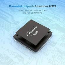 TUOGTCI Mini TV Box, Allwinner H313 TX1 Android 10 Smart TV Box - Reproductor multimedia 4K Ultra HD con CPU H313 de cuatro núcleos, Wi-Fi 2.4G y Ethernet, control parental, control remoto y fuente de alimentación, diseño compacto para mini TV, Smart TV doméstico, dispositivo de transmisión de video, componentes de alta calidad