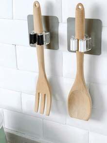 8pcs/5pcs/3pcs/1pc Multi-Functional Mop & Broom Holder, Pot Clip, Wall-Mounted Broom Clip, Self-Adhesive Mop & Broom Rack, Detachable Waterproof Non-Slip Hooks, No Drilling Required, Easy Installation, Minimalist Design, Practical Hooks Kitchen Items Kitchen Accessories Kitchen Kitchen Tools