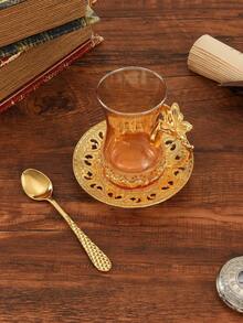 1 Set di tazze per tè/caffè in vetro colorato di stile mediorientale/europeo, adatto per ristoranti, hotel e uso domestico