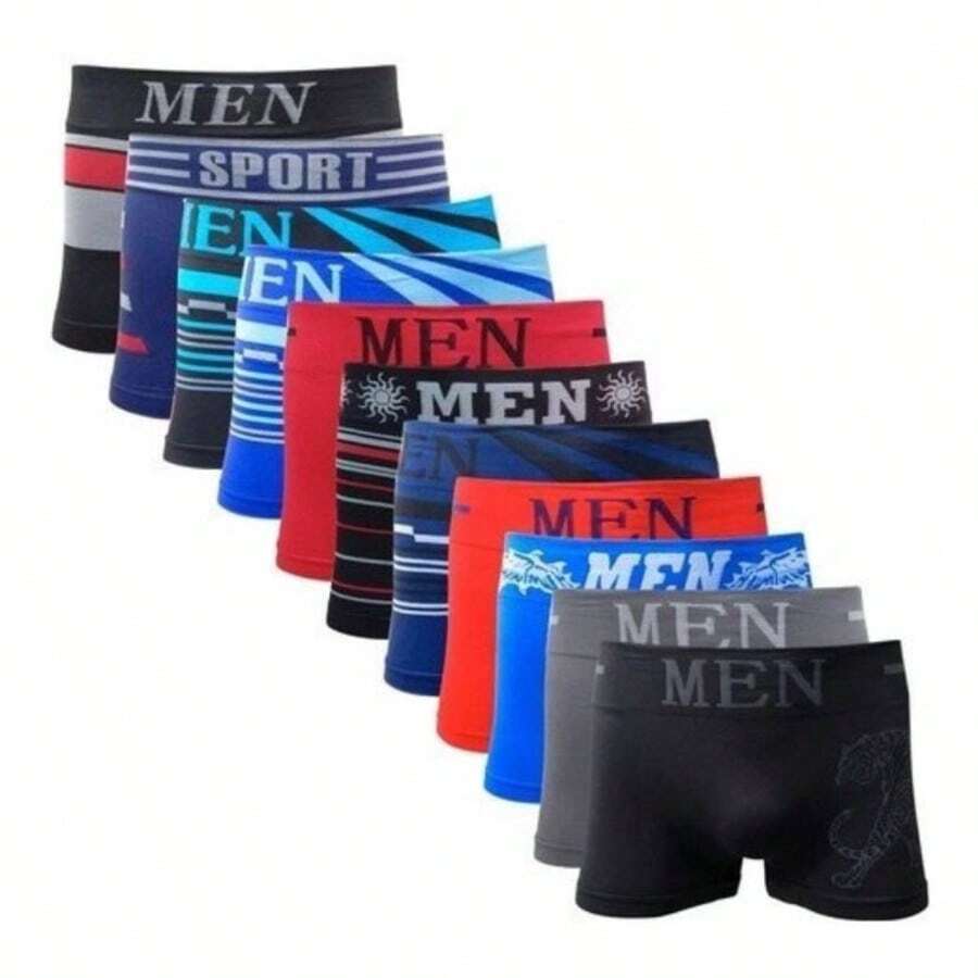 Kit Of Up To 6 Premium Microfiber Adult Boxer Briefs With Assorted Prints - 彩色 - 查看 1