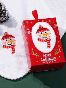 1pc Christmas Hand Towels - Soft Coral Fleece Bath & Kitchen Towels With Santa, Snowman And Tree Designs - Hanging Loop For Easy Storage - Holiday Decorations - Christmas Gift For Home, Office, Or Party Favors - Festive Bathroom Essentials, Christmas Towels