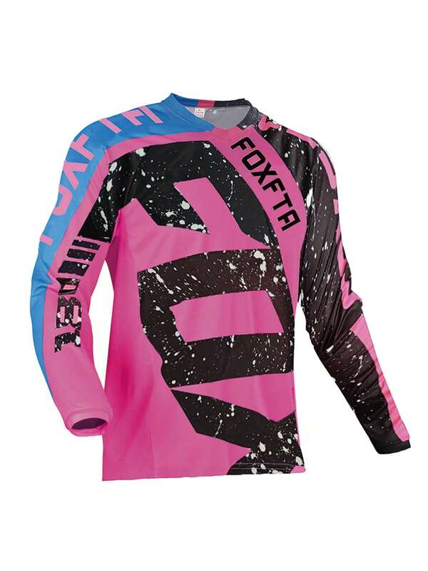 Camiseta de ciclismo de montaña, camiseta de carreras de bicicleta, camiseta MTB, BMX, ATV, Downhill, Moto, DH, Motocross para hombre, camiseta deportiva de manga larga, de secado rápido y transpirable 2025