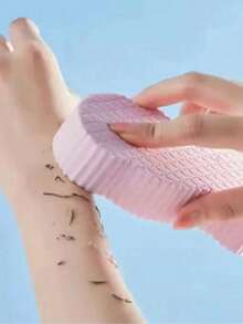 1pc Painless Exfoliating Sponge For Body Scrub, Grey