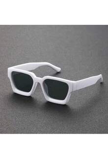 1pc Retro Fashion Square Oversized Fashion Glasses, Thick Frame Eyewear For Women, Suitable For Bars And Parties