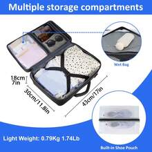 Taygeer Cabin Bag Fits Easy Jet 45*36*20 / Ryanair 40*30*20, Airline Approved Underseat Travel Backpack With Laptop Compartment, Carry On Luggage - Black - View 4