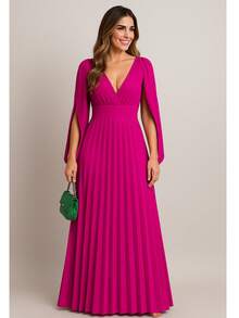 Women Dresses - 玫瑰紅 - 查看 1