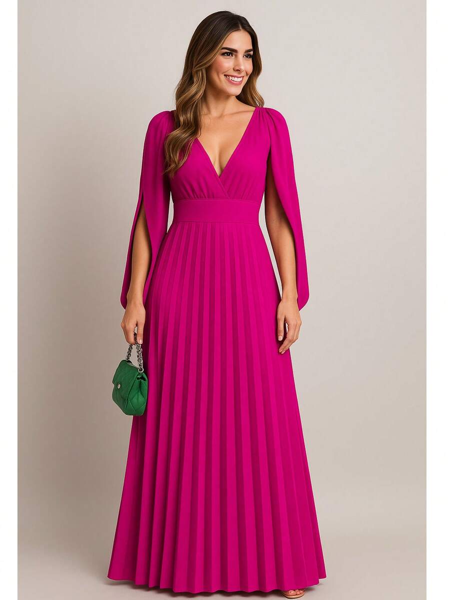Women Dresses - 玫瑰紅 - 查看 1