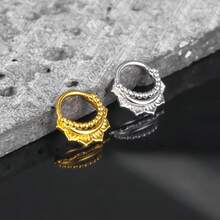 1pc Elegant Nose Rings Stainless Steel Round Thorns Nose Rings Cartilage Hoop Earrings Segment Septum Clickers Piercing Men Women Jewelry