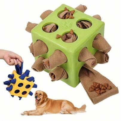 Heavy Duty Chew Proof Dog Puzzle Feeder Toy - Slow Feeder Mat With Treat Dispenser, Interactive Brain Teaser Game For Strong Chewing Dogs, Promotes Mindful Eating & Slow Feeding, Durable Polyester Material, Suitable For Puppy & Adult Dog Training & Entertainment, Sturdy Design, Pet Training Tool