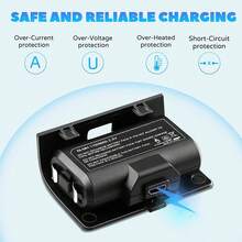 Rechargeable XB Controller Battery Pack With 4 Back Covers And A Micro USB Charging Cable, 2x1100mAh X-One Controller Battery Play And Charger Kit For X-Series X/S Remote