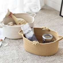Solid Color Thickened Foldable Laundry Basket, Blanket Basket, Handwoven Basket With Handle, For Storing Clothes, Blankets, Quilts, Pillows, Toys, Miscellaneous Items, Shoes, Suitable For Bedroom, Laundry Room, Hallway