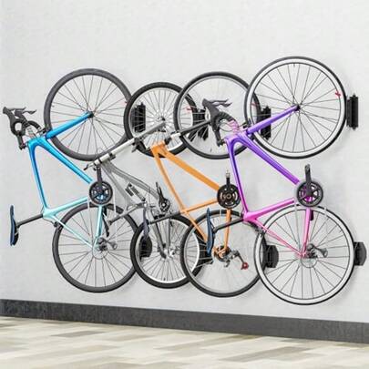 Hromee Bike Rack Wall Mount Swivel Bike Storage Rack For Garage SpaceSaving Vertical Bike Holder 4 Pack
