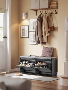 SoBuy Shoe Bench FSR98-XL-W - Black - View 2