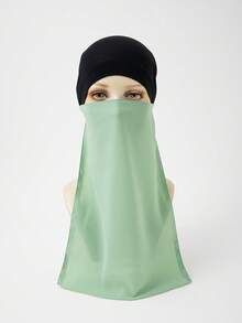 1pc Women's New Chiffon Elastic Adjustable Solid Color Muslim Hijab Headscarf, Fashion Classic Outdoor Wear For Dress