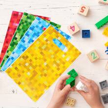 10/20/50 buc Pungi cadou pentru petrecere de ziua de naștere cu tema Pixel, Pungi cadou colorate pentru petrecere Miner Pixel, Pungi de ambalare cadou pentru petrecere de ziua de naștere cu tema Pixel, Decorațiuni pentru petrecere de ziua de naștere cu tema jocuri video - roșu - Vizualizare 4