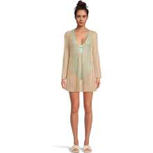 BECCA Oragami Swimsuits Women's Large Aqua Sea Textured Knotted One Piece NWO59 - màu xanh lá - Xem 5