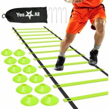 Agility Ladder Adjustable Speed And Agility Training Equipment For All Ages Durable Portable Multiple Combo Sets Availablegift