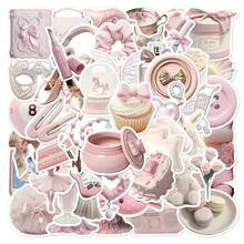 50PCS Stickers Aesthetic Pink Stickers Aesthetic Decor Pink Stickers Room Decor Stickers For Scrapbooking Vinyl Waterproof Stickers For Water Bottle, Laptop, Phone, Skateboard, Scrapbooking, Journaling Gifts,School Supplies,Back To School