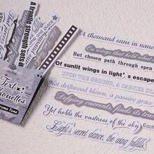 40 Stücke lange Streifen Vintage Aufkleber mit englischen Worten für Scrapbooking, Junk Journals, Dekoration, Feiertage, Weihnachten, Halloween, Valentinstag