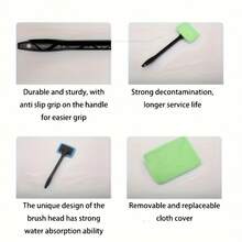 One Set, 2-In-1 Car Window Brush With Replaceable Head Cover - Anti Fog Wiping Brush And Dust Removal Tool, Ideal For Clear And Transparent Car Windows - Suitable For Car Washing And Glass Cleaning - Mixed Color Double Cloth Head One Pack - View 3
