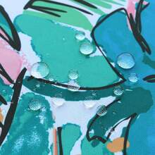 Mantel redondo de 60 pulgadas para interiores y exteriores, resistente al agua y con agujero para paraguas, en color licencia tropical - Cachemira - Ver 3