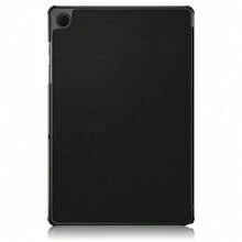 纯色哑光硬边超薄三折平板电脑保护套，带支架，兼容三星 Galaxy Tab A11/A9/S10/S9/S8/S7/S6/A8/A7，轻巧便携（注：A9 8.7/A7 Lite 型号不支持自动唤醒/睡眠功能） - 黑色 - 查看 6