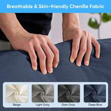 Puremind Modern 183.5'' U-Shaped Modular Sectional Sofa With 2 Ottomans,7-Seat Cloud Couch, Modern Chenille Sofa Sleeper Deep Seat Couches - 藏蓝色 - 查看 8