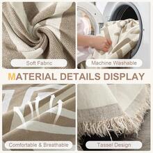 Funda Reversible Chenille Mejorada,Ultra Suave Funda de Sofá Chenille de Doble Cara, Washable Anti-Slip Multifuncional Sofa,Funda Sofá Perro Acolchada,All Seasons. (Cerceta, 180*230cm/70.8*90.pulgadas) - Negro - Ver 7