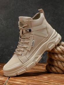 Giày thể thao thường ngày mới dành cho nam năm 2025, Giày bốt, Giày thể thao ngoài trời, Giày đi bộ đường dài, Khám phá, Xây dựng, Nông trại, Cao bồi, Đa năng - Màu Khaki - Xem 3