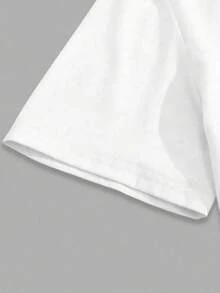 Tricou unisex cu nervuri, 100% bumbac, croială lejeră, guler rotund, mânecă scurtă, design grafic clasic cu mașini de curse, moale și confortabil, potrivit pentru casual, vacanță, activități în aer liber, modă, fitness, cadouri, toate anotimpurile - alb - Vizualizare 4