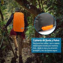 Mochila Senderismo, Mochilas Impermeable de 50L Gran Capacidad, Mochila de Camping para Hombre y Mujer, Mochilas con Múltiples Bolsillos para Montañismo, Escalada, Viaje al Aire Libre - Negro - Ver 8