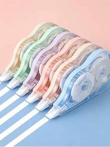 Set da 6 pezzi di nastro correttore ad alta capacità, set di nastri correttori per studenti, strumento di modifica della scrittura, forniture correttive, gomma, per compiti a casa, forniture scolastiche, per la stagione del ritorno a scuola - Multicolore - Visualizzare 8