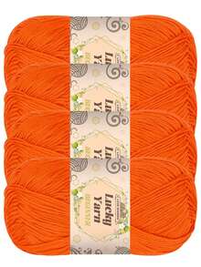 4 件套精致腈纶纱线套装 - 4 层柔软针织和钩针用品，非常适合制作毛毯、衣服、手提袋、拖鞋 - 多色，每件 50 克，手工艺必需品 | 柔和纱线套装 | 多用途 - 彩色 - 查看 2