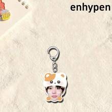 EN/HYPEN 钥匙扣，JAKE、JUNWOON、NIKI、SUNOO 可爱亚克力钥匙扣，精美亚克力包包挂件，学生背包挂件礼物，背包配件，生日和节日礼物 - 彩色 - 查看 3
