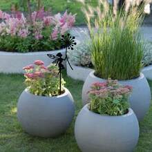 1pc Iron Art Garden Decor With Vibrant Floral Design, Suitable For Patio, Yard, Lawn And Holiday Celebrations, Garden Decoration, Outdoor Path Decor - Rust Brown - View 9