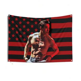 Skz Shirtless America Flag,100x75cm Custom Kpop Flag, Skz Dominate Tour Merch, Gift Ideas Stays, Birthday Gift & Concert Merch