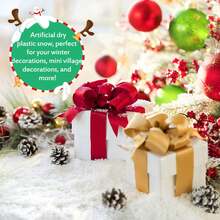 500g Christmas Decoration Artificial Plastic Christmas Simulation Snow, Holiday Party Decoration, Home Kitchen Holiday Decoration, Gift Idea For Christmas Decoration, Crafts Display, Winter Exhibition, Holiday Decoration Of Fake Snow Home Decor Christmas Decorations Room Decor Christmas Decorations Home Christmas Gifts Christmas Decor - White - View 3