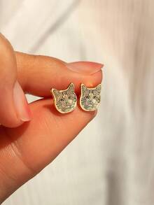 Customized Photo Engraved Stainless Steel Cat Dog Portrait Earrings, Personalized Pet Memorial Gift, Fashion Simple Jewelry For Women, Birthday Gift For Pet Lovers, Suitable For Mother's Day, Valentine's Day, Christmas, Gifts For Family, Lover, Friends, Mom, Girlfriend, Bestie, Students