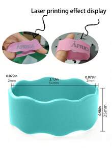 1 PIEZA Etiqueta de botella de silicona personalizada - Banda con nombre grabado para tazas, tazas, botellas de agua, identificador de botellas reutilizables para la escuela, la oficina, los viajes