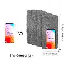 4pcs Reusable Replacement Mop Pads, Super Absorbent And Durable, Suitable For Wet And Dry Flat Mops, Quick Drying, Anti-Staining And Washable, Essential Cleaning Supplies Set - Grey - View 8