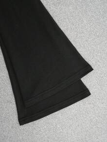 时尚休闲 Y2K 女式十字印花露肩喇叭袖上衣 - 黑色 - 查看 5