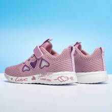 Giày đi học cho trẻ em, chất liệu lưới thoáng khí, chống mài mòn, nhẹ, có khóa dán chống trượt, mềm mại, dễ mang, thích hợp cho mùa xuân, thu, hè và chạy bộ. - Màu tím - Xem 2