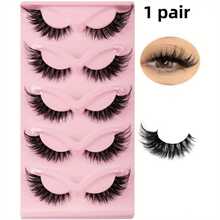 Cat Eye Eyeliner, False Eyelashes; Fox Eye False Eyelashes; Faux Mink False Eyelashes; Natural Makeup Effect False Eyelashes; Eyelash Growth; Exquisite High-End Makeup; Salon Use. - Black - View 9