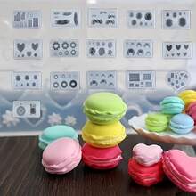 16 Piece Mini Food Themed Silicone Mold Set, Suitable For Resin Crafts - Epoxy Resin Casting, Croissants, Donuts, Macarons, And Cream Puff Shapes - DIY Baking And Chocolate Molds, Suitable For Clay Modeling, Sugar Flipping, Soap Making, And Cake Decoration - 16pcs - 查看 6